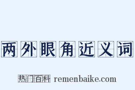 两外眼角近义词是什么意思的图片